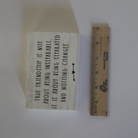 Sincere Surroundings “True Friendship” Wooden Block Sign - Picture 8 of 10